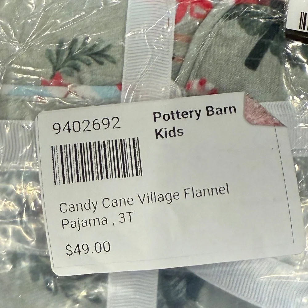 Candy Cane Village Flannel Pajama Set - PBK